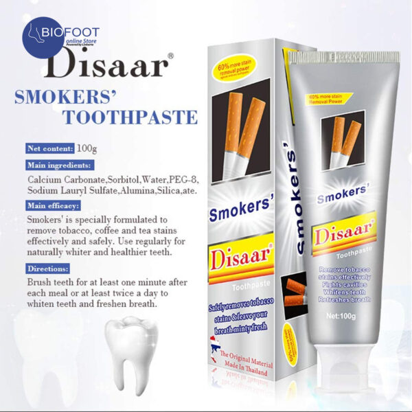 Disaar Smokers Toothpaste 100g - Image 2
