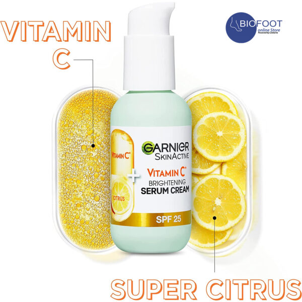 Garnier Skinactive Vitamin c 2in1 Brightening Serum Cream 25SPF 50ml - Image 4