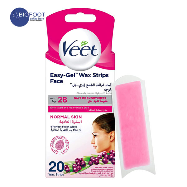 Veet Easy-Gel Wax Strips Face Normal Skin 20Strips