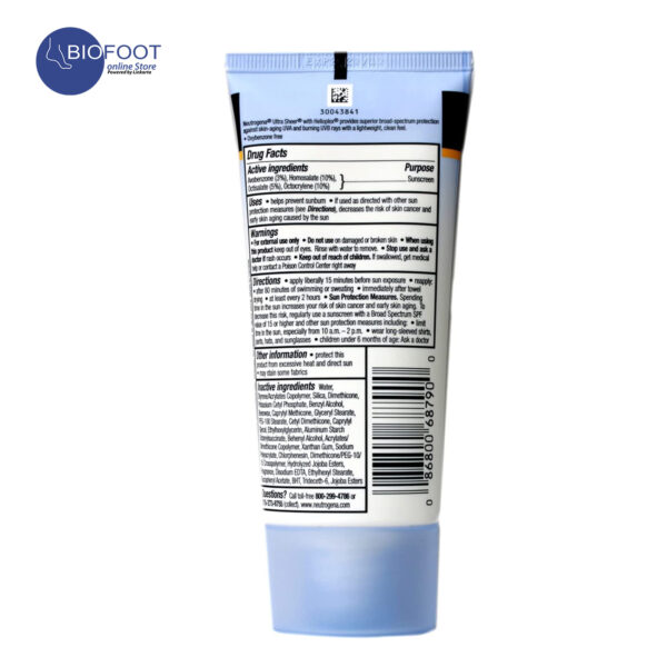 Neutrogena Ultra Sheer Dry Touch Sunscreen SPF55 88ml - Image 2