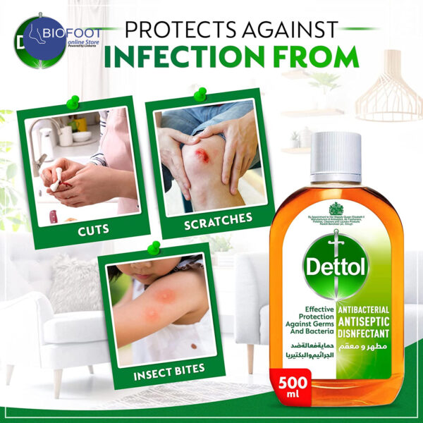 Dettol Antibacterial Antiseptic Disinfectant 500ml - Image 3