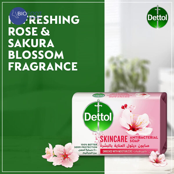 Dettol Skin Care Antibacterial Soap Enriched with Moisturizers 120g - Image 2