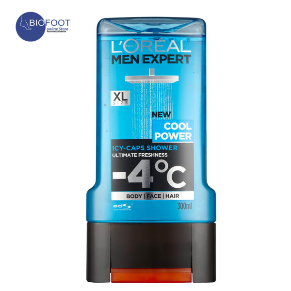 Loreal Men Expert Cool Power ICY Cpas Shower -4c for Body, Face and Hair 300ml