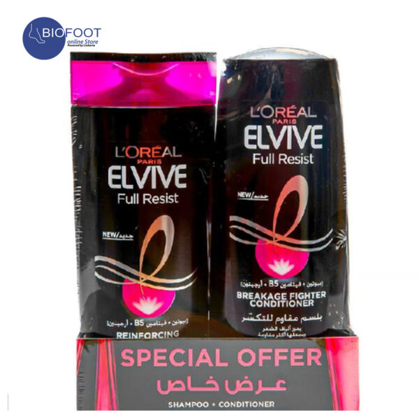 Loreal Paris Elvive Full Resist Reinforcing Shampoo and Breakage Fighter Conditioners 400ml
