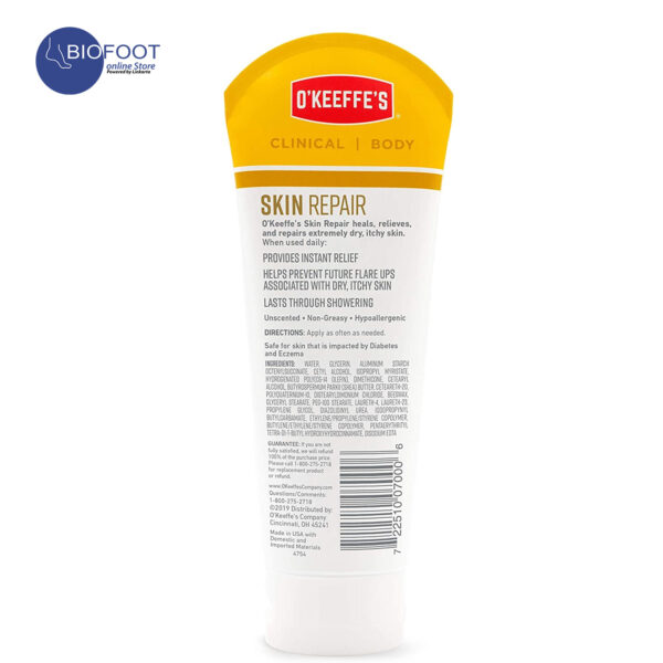 Okeeffes Clinical Body Skin Repair Body Lotion 48h 198g - Image 2