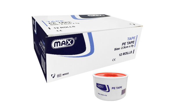 Max PE Tape 2.5cm x 5y Transparent Color