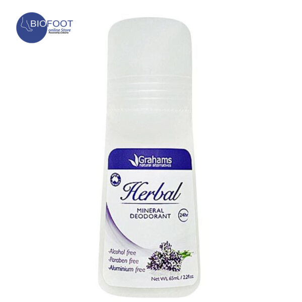 Grahams Herbal Mineral Deodorant Roll 65ml