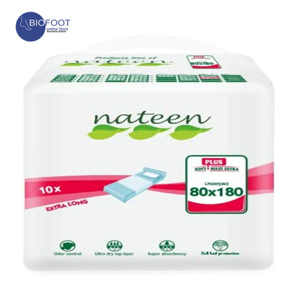 Nateen plus Mati Underpad 80*180 Extra long 10pcs