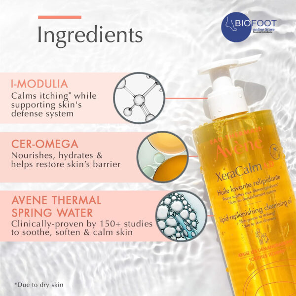Avene Xeracalm A.D Lipid Replenishing Cleansing Oil - Image 2