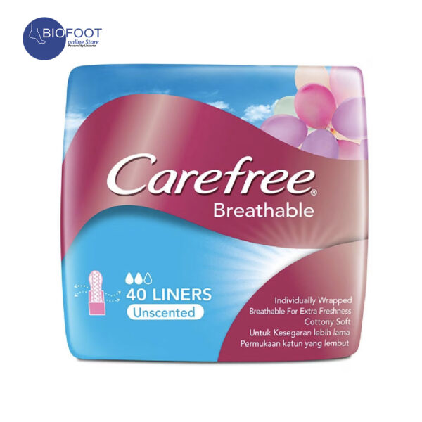 Carefree Breathable 40 Liners Unscented