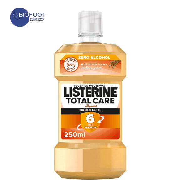Listerine Total Care Milder Taste 6in1 Benefits Fluoride Mouthwash 250ml