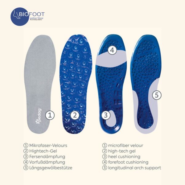 Pedag Gelaxy Gel insoles Cushioning gel support - Image 2