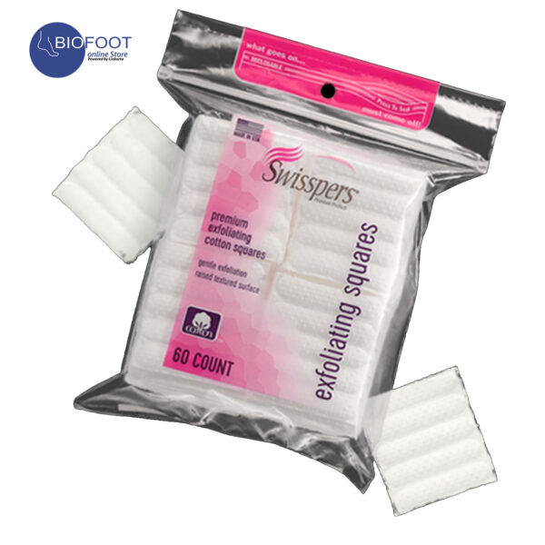 Swisspers Premium Exfoliating Cotton Squares 60 Count