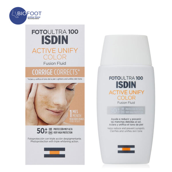 Isdin Fotoultra 100 Active Unify Fusion Fluid No Color Spf50+ 50ml - Image 2