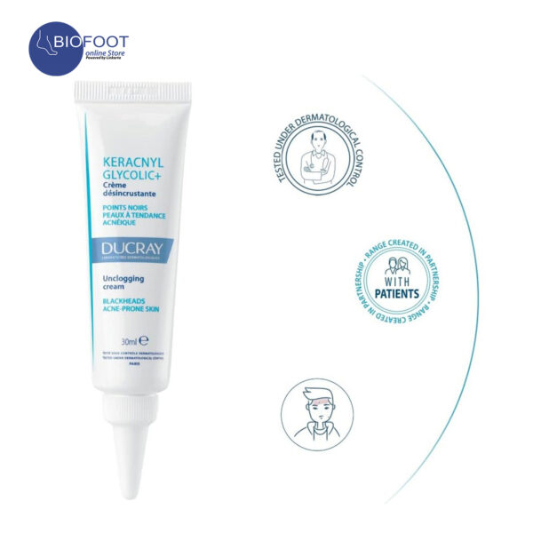 Ducray Keracnyl Glycolic+ Unclogging Cream 30ml - Image 5