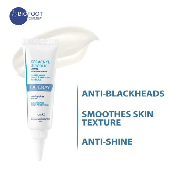 Ducray Keracnyl Glycolic+ Unclogging Cream 30ml - Image 2