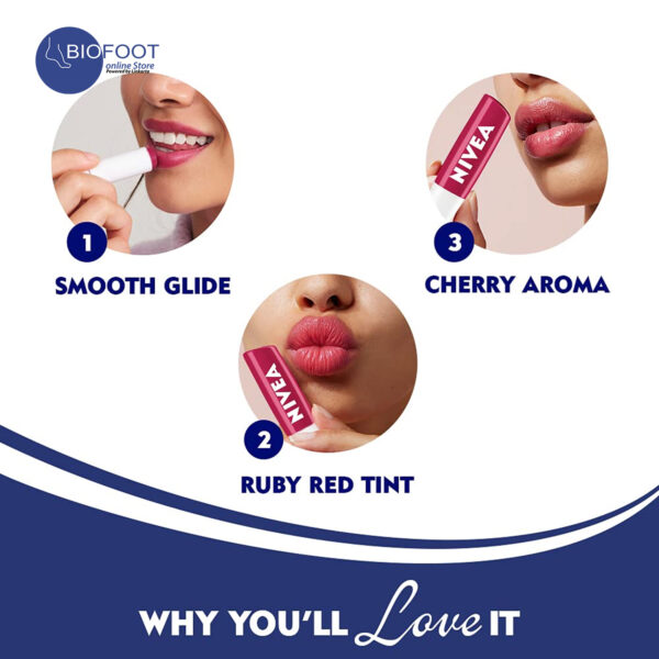 Labello Cherry Shine Lip Balm 24h 4.8g - Image 2