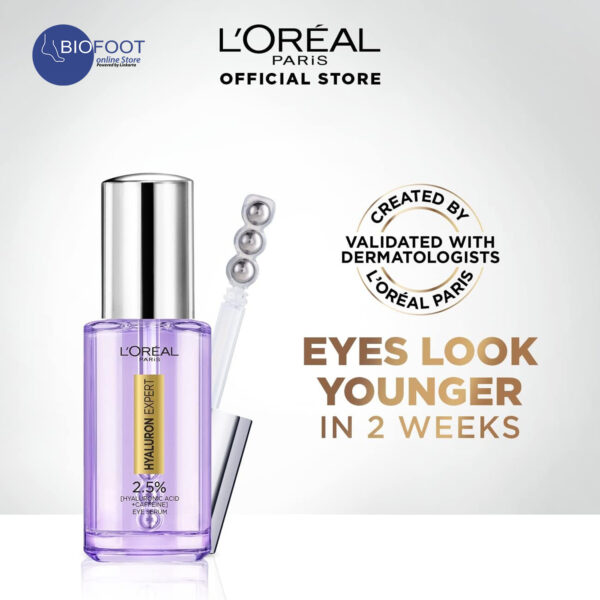 Loreal Hyaluron Expert Eye Serum Hyaluronic Acid 20ml - Image 2
