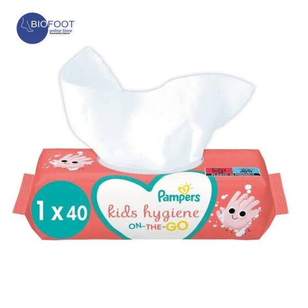 Pamper Kids Hygiene ONE THE GO 40 Wipes - Image 2