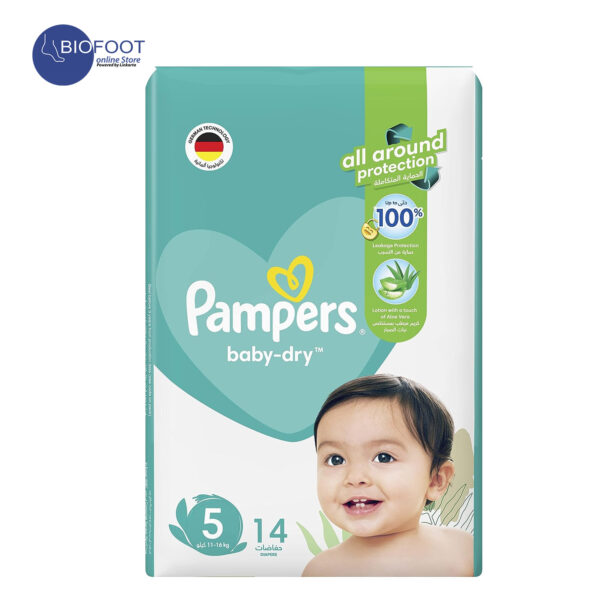 Pampers Baby DryDiapers, Size 5, 11-16kg 14Diapers