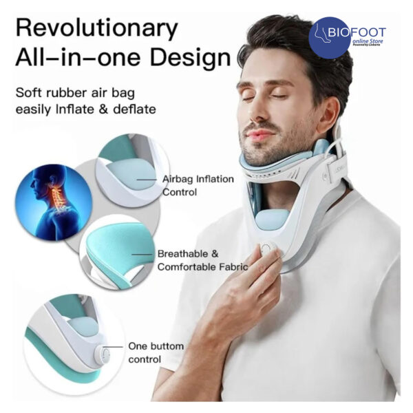 Techlove Adjustable Cervical Collar Soft Neck Brace, LK020A
<br>
جهاز دعم العمود الفقري والعنقي المريح القابل للتعديل مع دعامة الرقبة الناعمة - Image 7