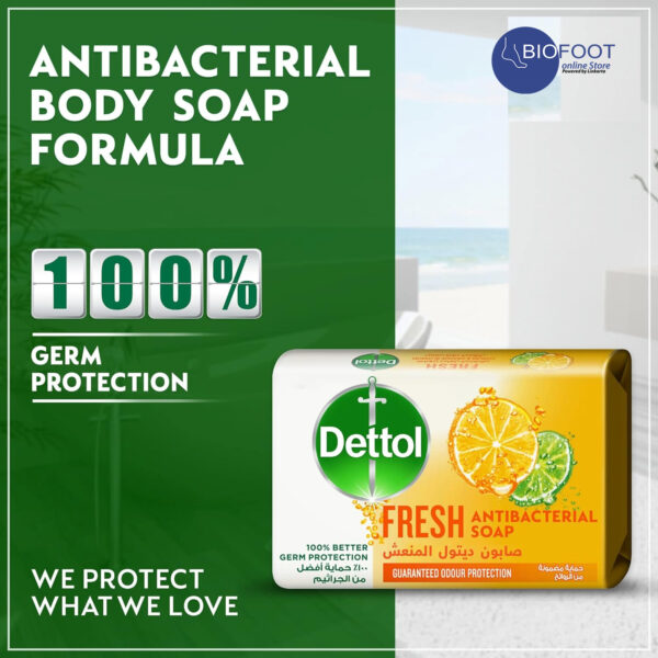 Dettol Fresh Antibacterial Bar Soap 120g - Image 3