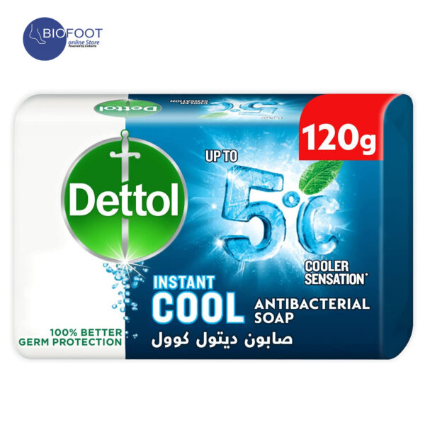 Dettol Instant Cool Antibacterial Bar Soap 120g
