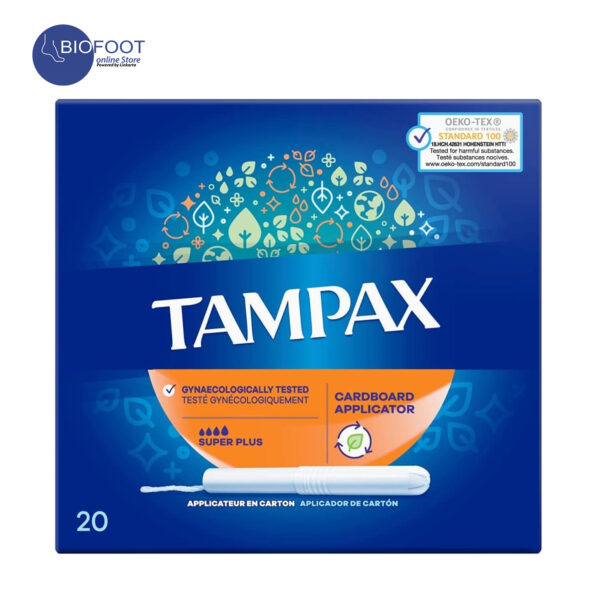 Tampax Super Plus Tampons Applicator Cardboard, 20pcs