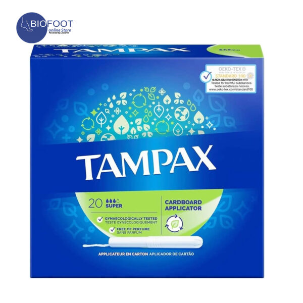 Tampax Super Tampons Applicator Cardboard, 20pcs