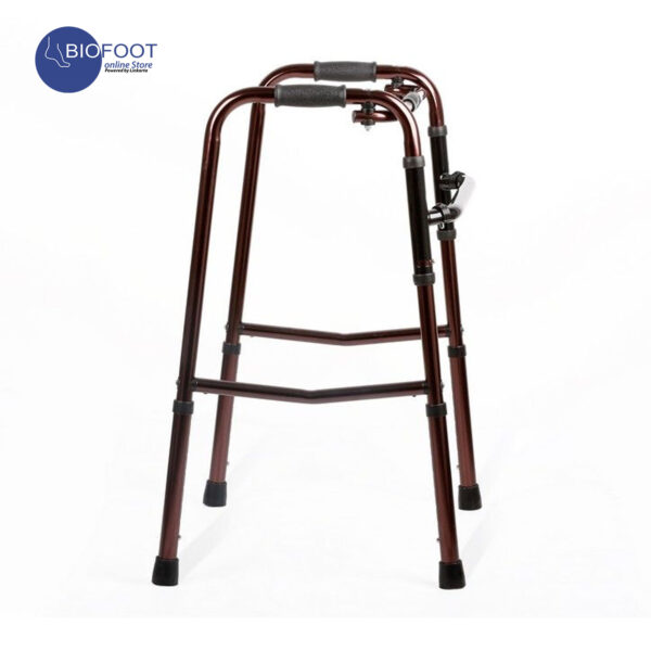 AME Foldable Walker With Out Wheel Brown - Image 2