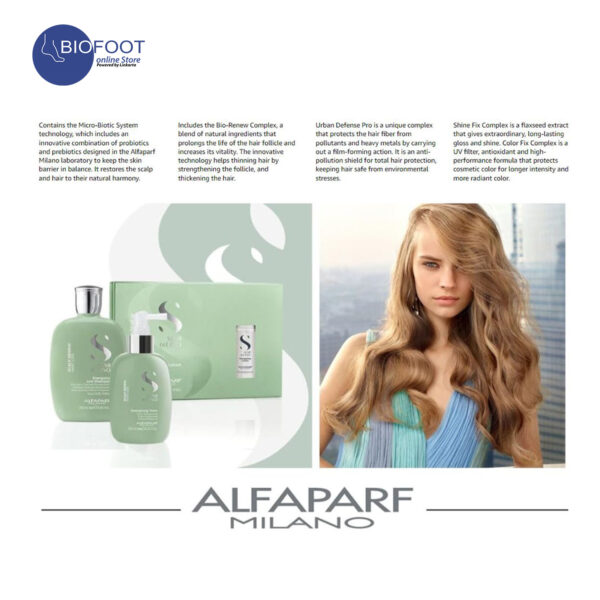 Alfaparf Milano Semi Dilino Energizing Low Shampoo Scalp Renew Hairloss 250ml - Image 5