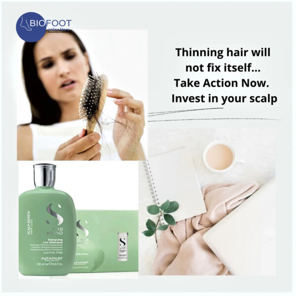 Alfaparf Milano Semi Dilino Energizing Low Shampoo Scalp Renew Hairloss 250ml - Image 2