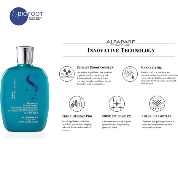 Alfaparf Milano Semi Dilino Enhancing Low Shampoo Curls 250ml - Image 5