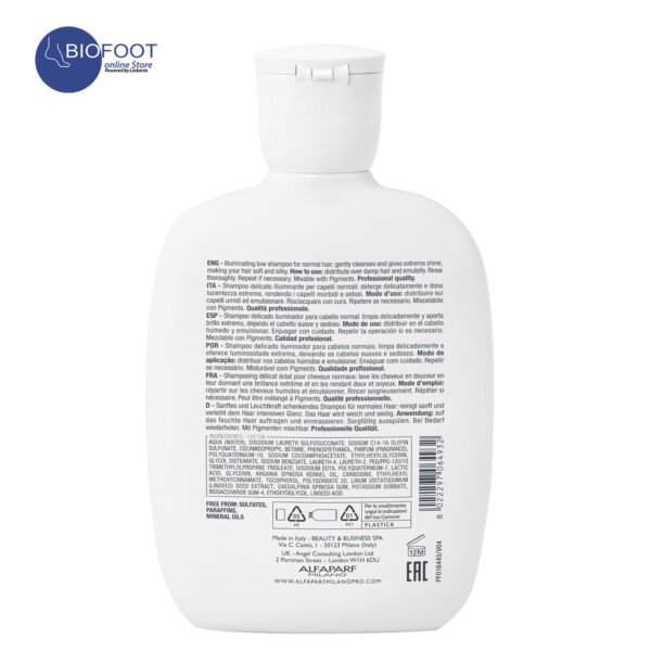 Alfaparf Milano Semi Dilino Illuminating Diamond Normal Hair Low Shampoo 250ml - Image 2