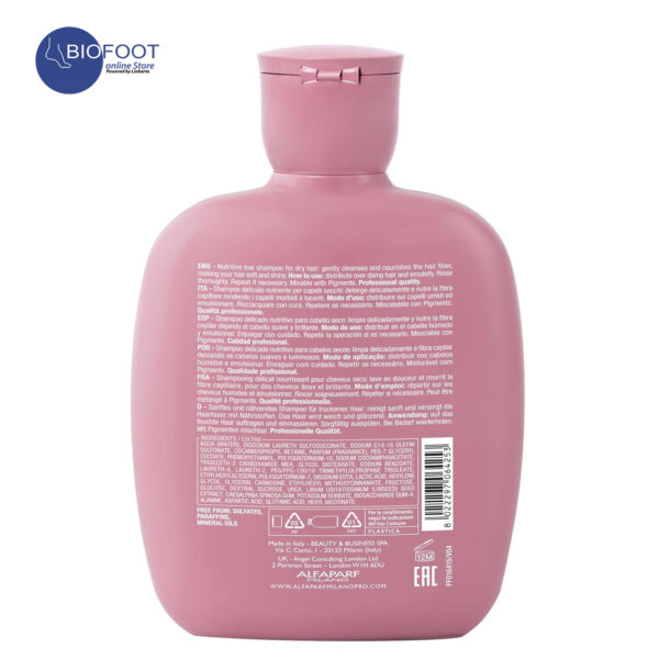 Alfaparf Milano Semi Dilino Nutritive Low Shampoo Moisture Dry Hair 250ml - Image 2