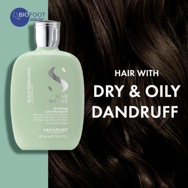 Alfaparf Milano Semi Dilino Purifying Low Shampoo Scalp Rebalance Dandruff 250ml - Image 2