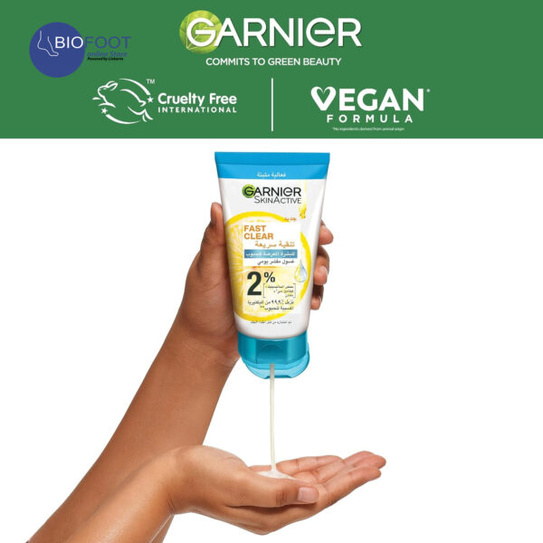 Garnier Fast Clear Anti Acne 3IN1 Gel with Salicylic Acid 150ml - Image 2