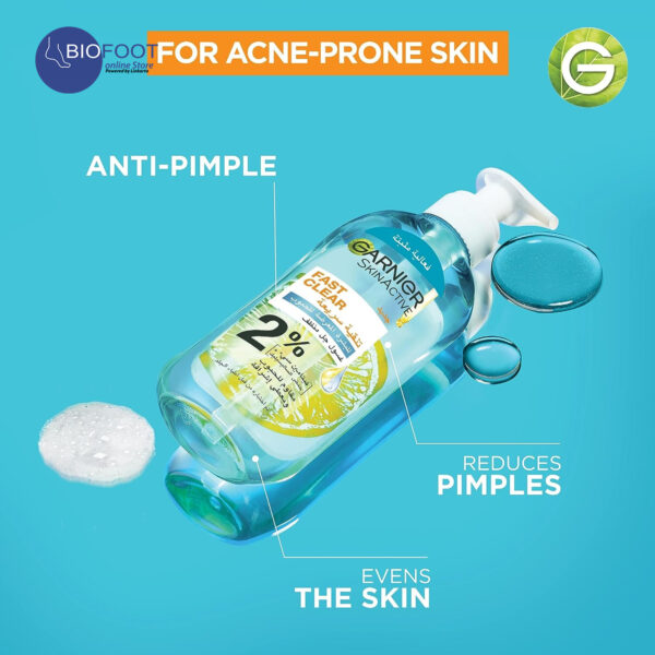 Garnier Fast Clear Anti Acne Gel with Salicylic Acid 200ml - Image 4