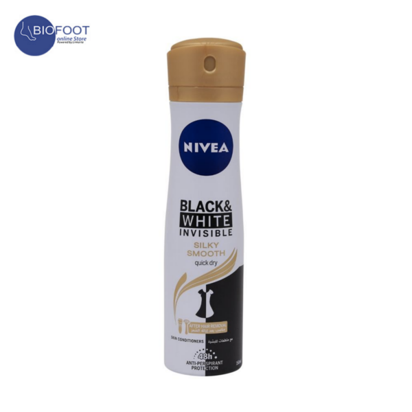 Nivea Black & White Invisible Silky Smooth 48h 150ml - Image 2