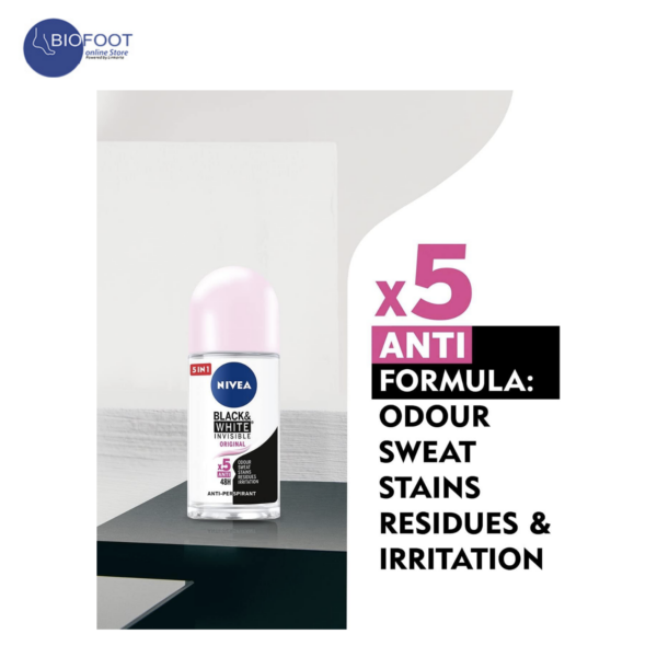 Nivea Black & White Invisible Original 48H 50ml - Image 3