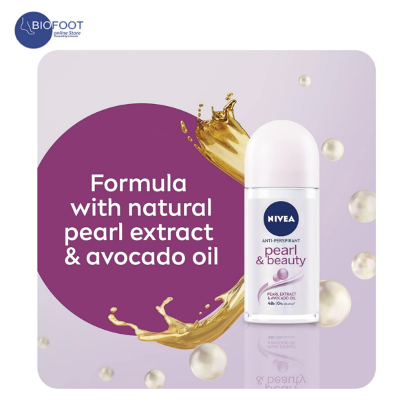 NIVEA Pearl & Beauty 48H Roll On 50ml - Image 2