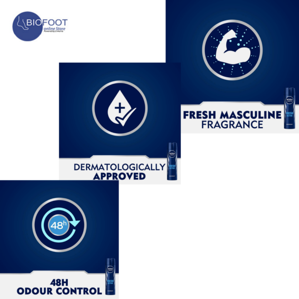 NIVEA MEN Antiperspirant Spray for Men, Fresh Active Fresh Scent, 150ml - Image 3