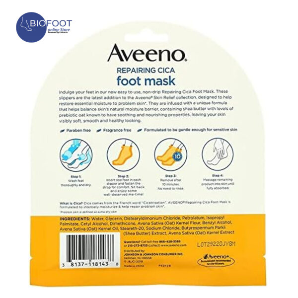Aveeno Repairing Cica Foot Mask 1pair - Image 5