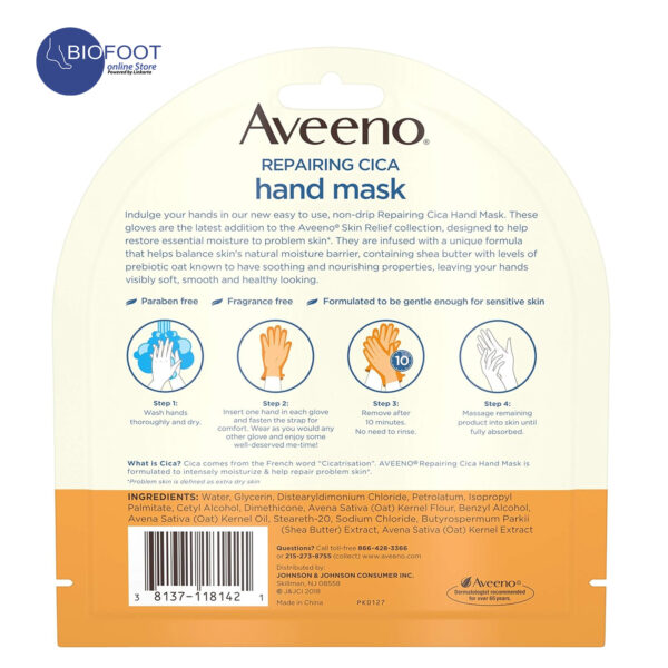 Aveeno Repairing Cica Hand Mask 1pair - Image 4