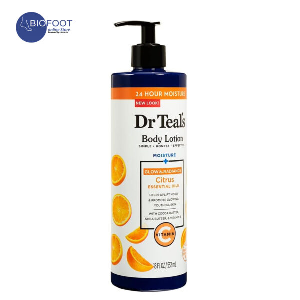Dr Teal's Glow & Radiance Citrus Essential Oil Body Lotion 532ml - Image 2