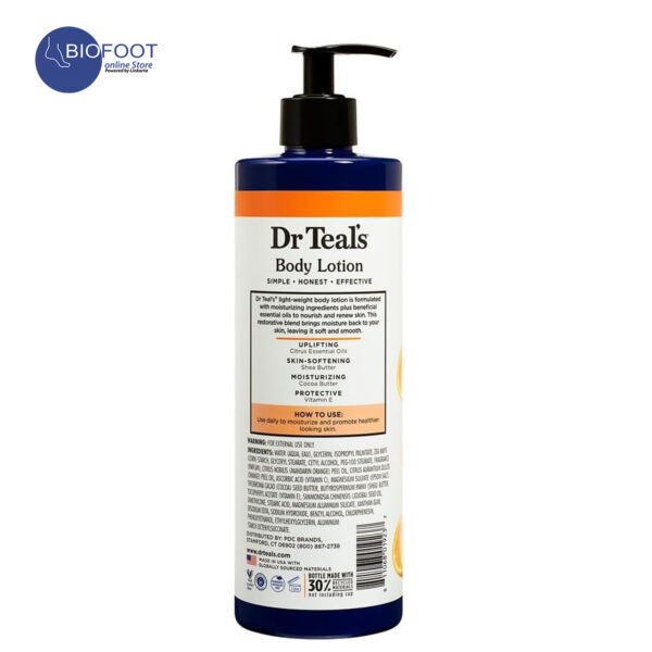 Dr Teal's Glow & Radiance Citrus Essential Oil Body Lotion 532ml - Image 3