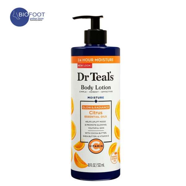Dr Teal's Glow & Radiance Citrus Essential Oil Body Lotion 532ml