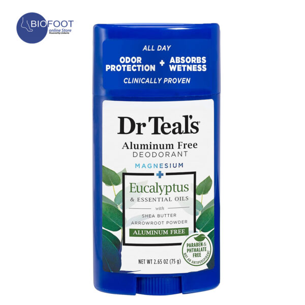 Dr Teal's Aluminum Free Deodorant Magnesium Eucalyptus 75g