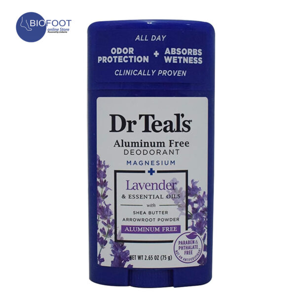 Dr Teal's Aluminum Free Deodorant Magnesium Lavender Vanilla 75g