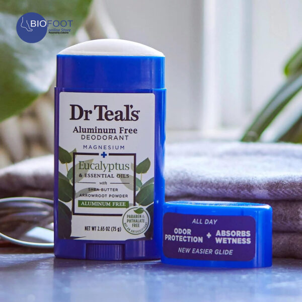 Dr Teal's Aluminum Free Deodorant Magnesium Eucalyptus 75g - Image 4
